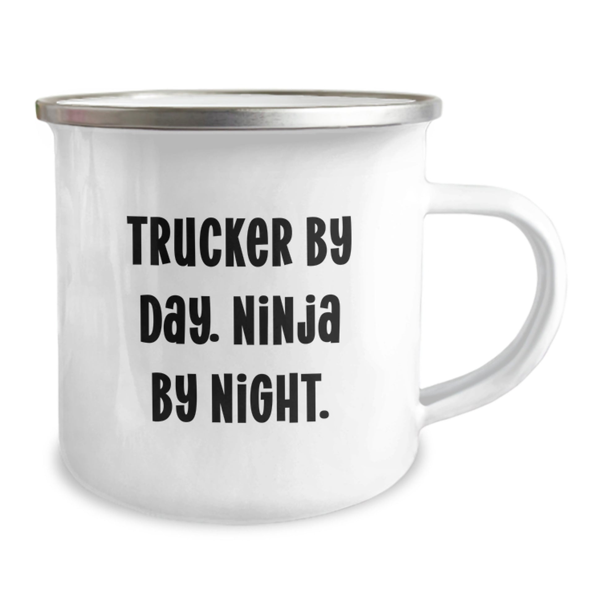 Funny Trucker Gifts for Men, Trucker By Day Ninja By Night Camping Mug, Unique Graduation Gifts from Friends - Image 2