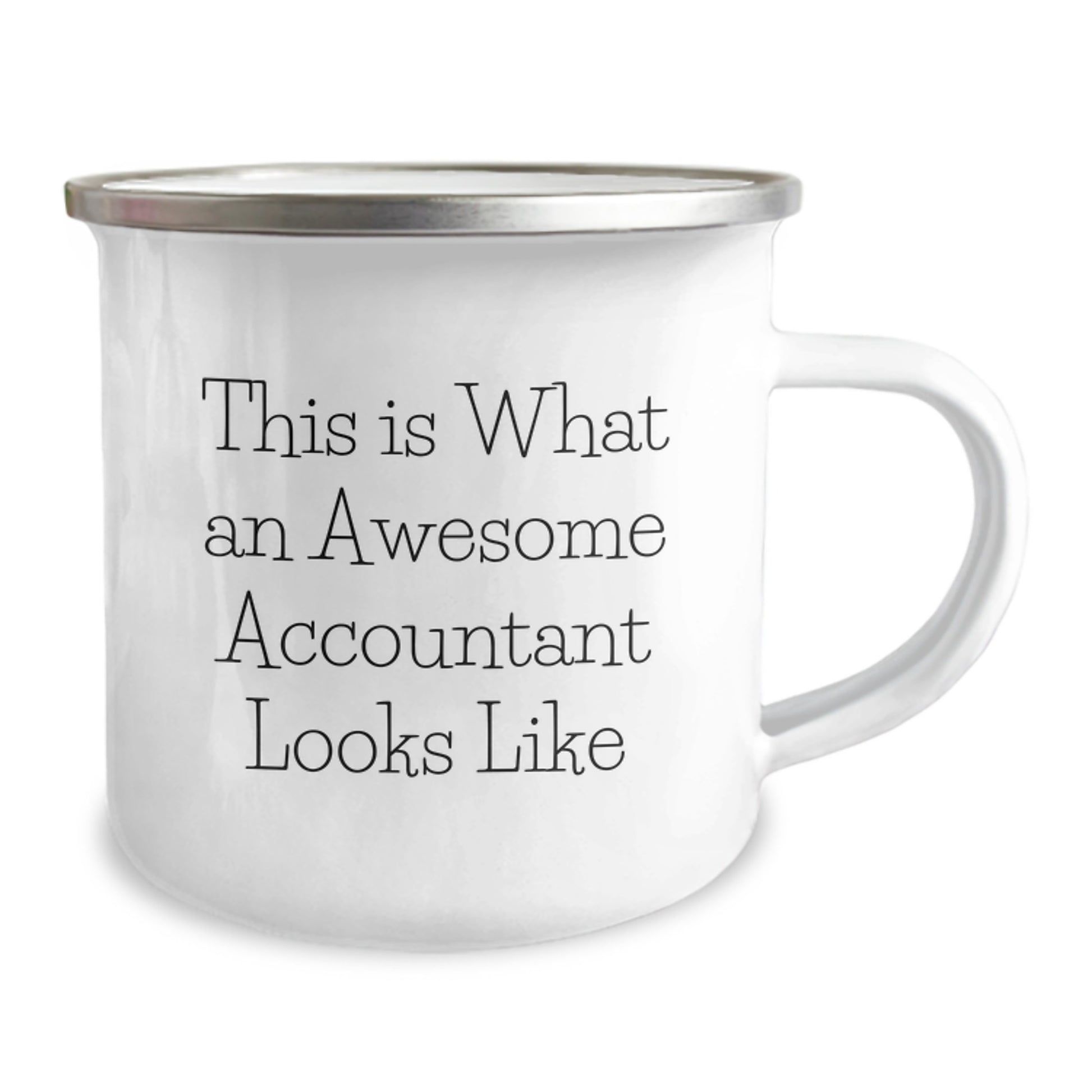 Funny Accountant Gifts from Men, This Is What An Awesome Accountant Looks Like Valentine's Unique Gifts for Accountants, 12 oz Stainless Steel Camping Mug - Image 2