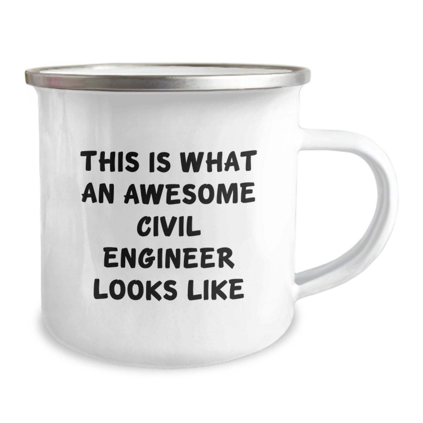 Civil Engineer Keepsake Camping Mug for Him Graduation Gift with Enamel - Image 2