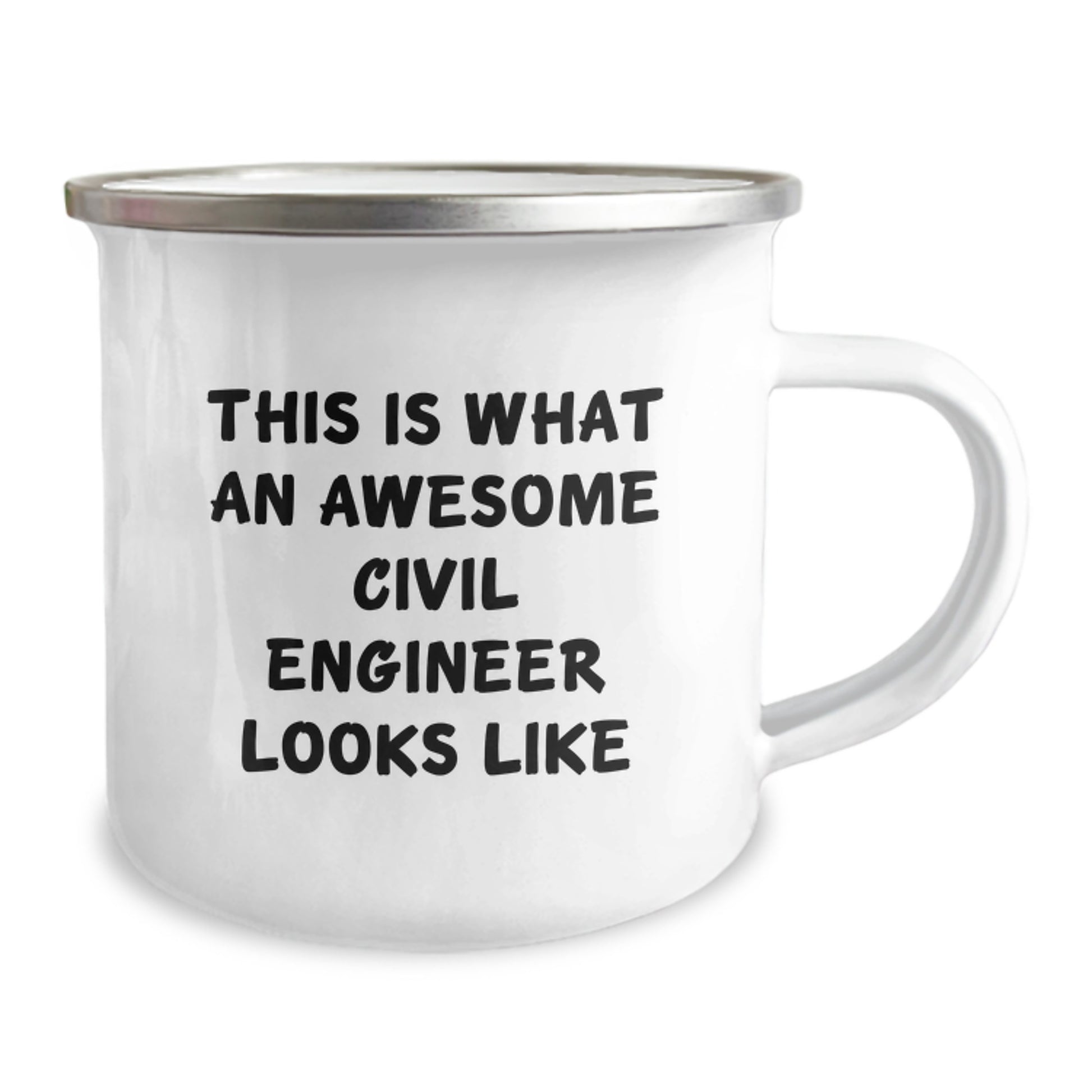 Civil Engineer Keepsake Camping Mug for Him Graduation Gift with Enamel - Image 2