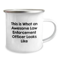 Load image into Gallery viewer, Funny Law Enforcement Officer Gifts from Friends - Christmas Unique Gifts for Men - Camping Mug This Is What An Awesome Law Enforcement Officer Looks Like - Image 2
