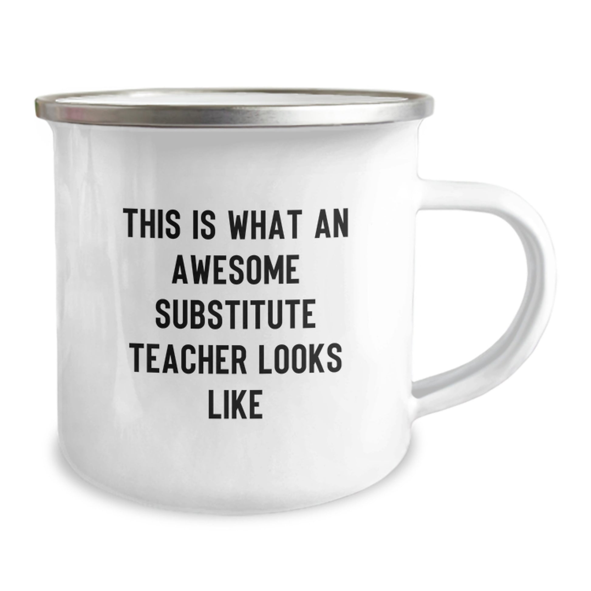 Funny Gifts for Substitute Teacher from Friends, Camping Mug for Graduation Unique Gifts for Her with Quote 'This Is What An Awesome Substitute Teacher Looks Like' - Image 2