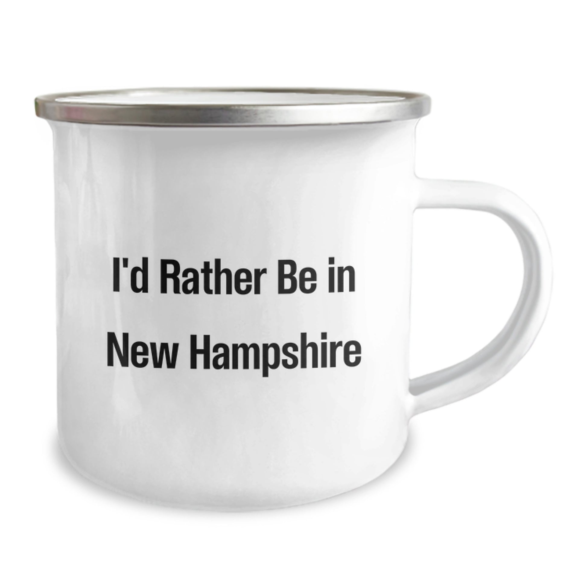 New Hampshire Camping Mug - I'd Rather Be In New Hampshire Funny Quote Gift Ideas for New Hampshire Lovers - Image 2