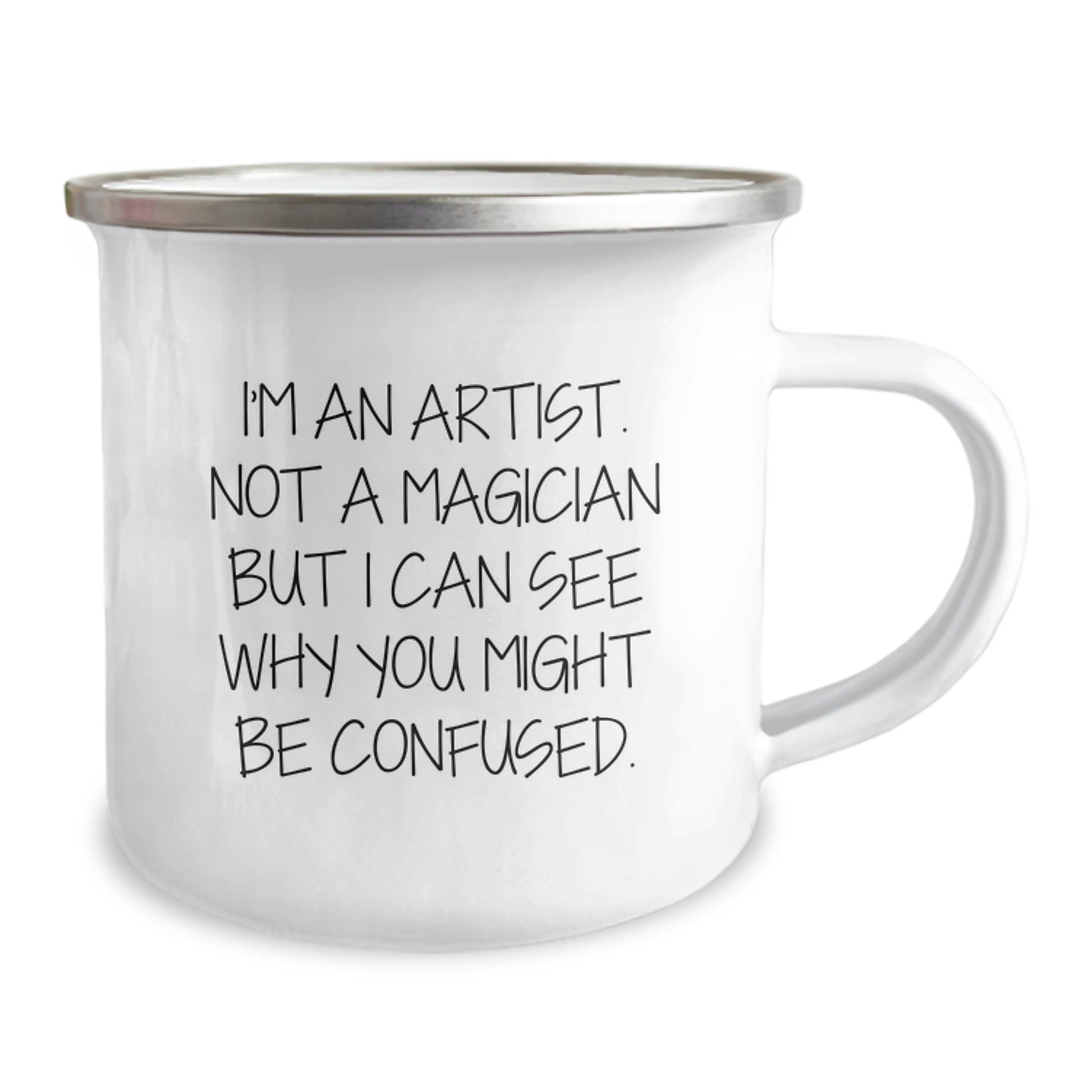 Artist Keepsake Camping Mug for Him Birthday Gift with Enamel Finish - Image 2