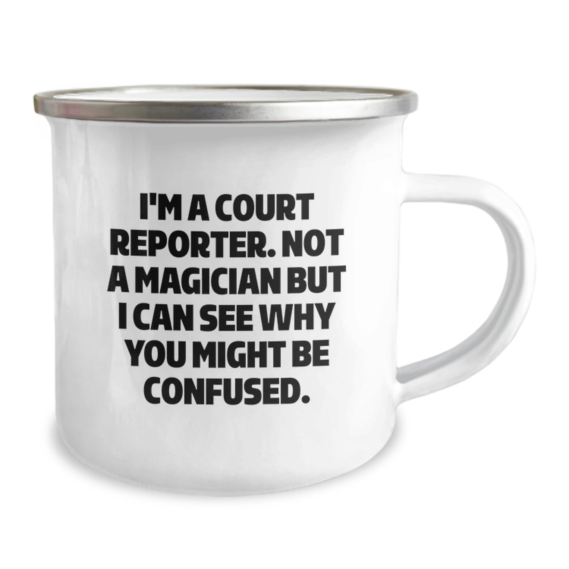Funny Court Reporter Valentine's Gifts from Men to Court Reporters, Unique Camping Mug for Court Reporter Friends, Valentine's Unique Gifts for Him - Image 2