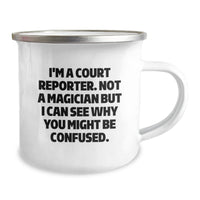 Load image into Gallery viewer, Funny Court Reporter Valentine's Gifts from Men to Court Reporters, Unique Camping Mug for Court Reporter Friends, Valentine's Unique Gifts for Him - Image 2

