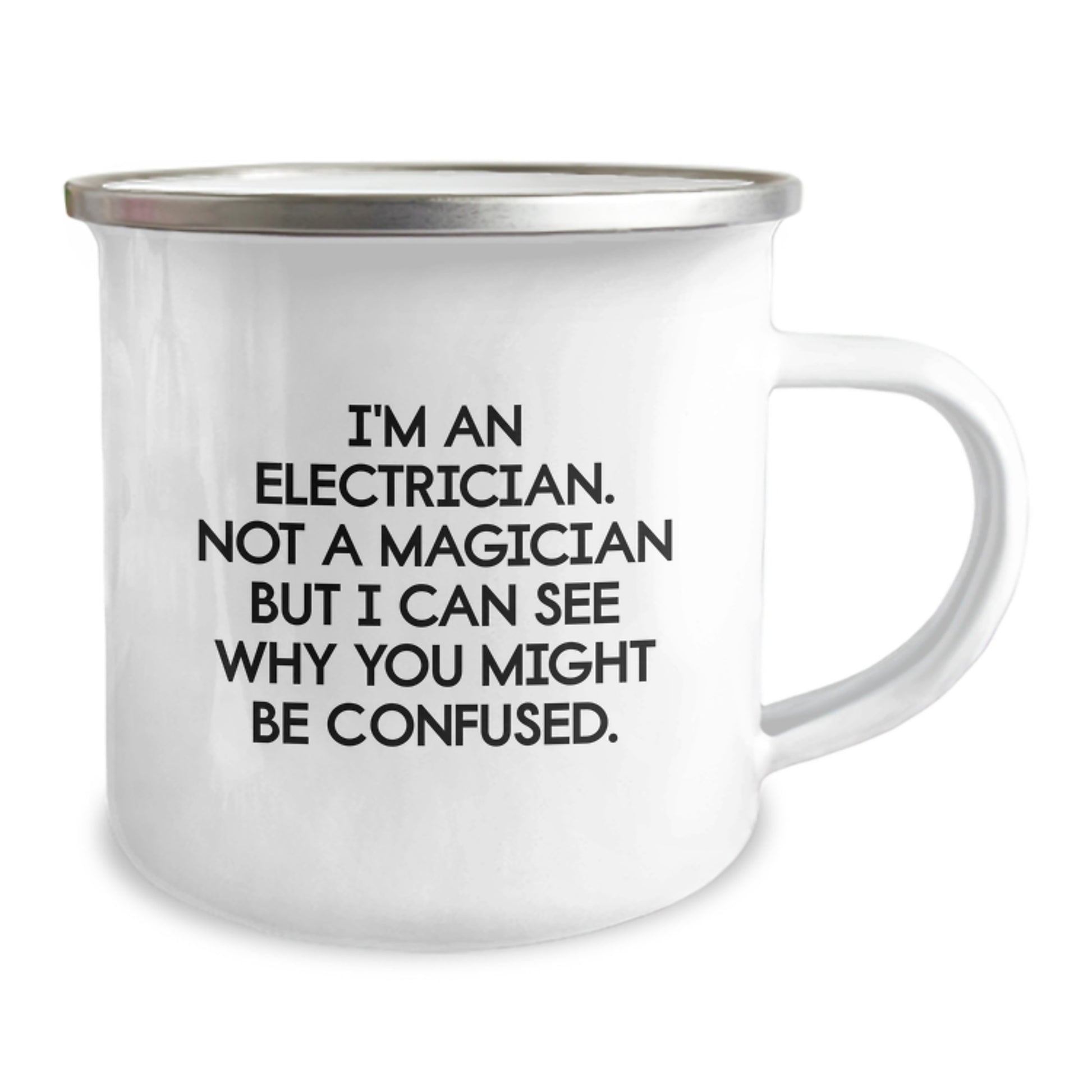 Funny Electrician Gifts for Men, Unique Camping Mug for Electrician Graduation, Gifts from Friends for Electrician, Not a Magician but a Handy Electrician - Image 2