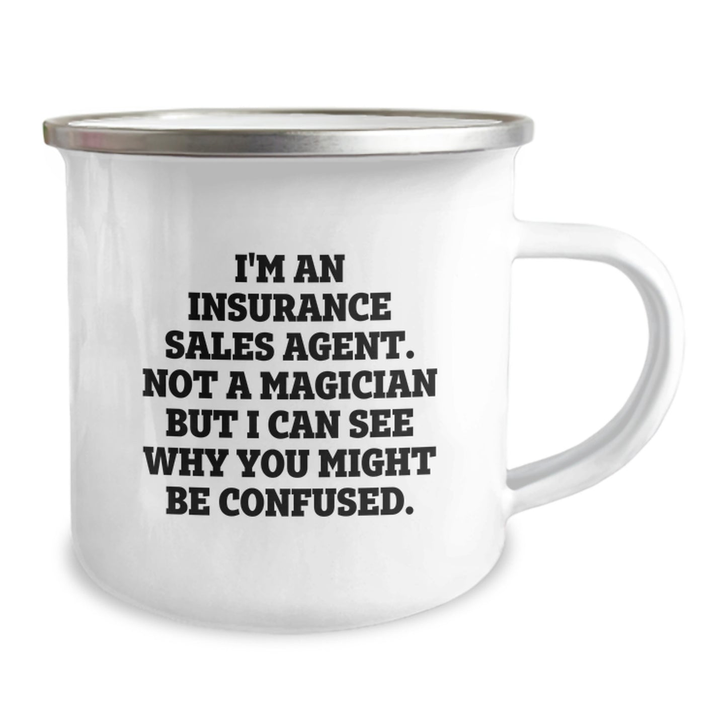 Funny Insurance Sales Agent Gifts for Men, 'I'm Not a Magician' Camping Mug for Graduation Unique Presents from Coworkers - Image 2