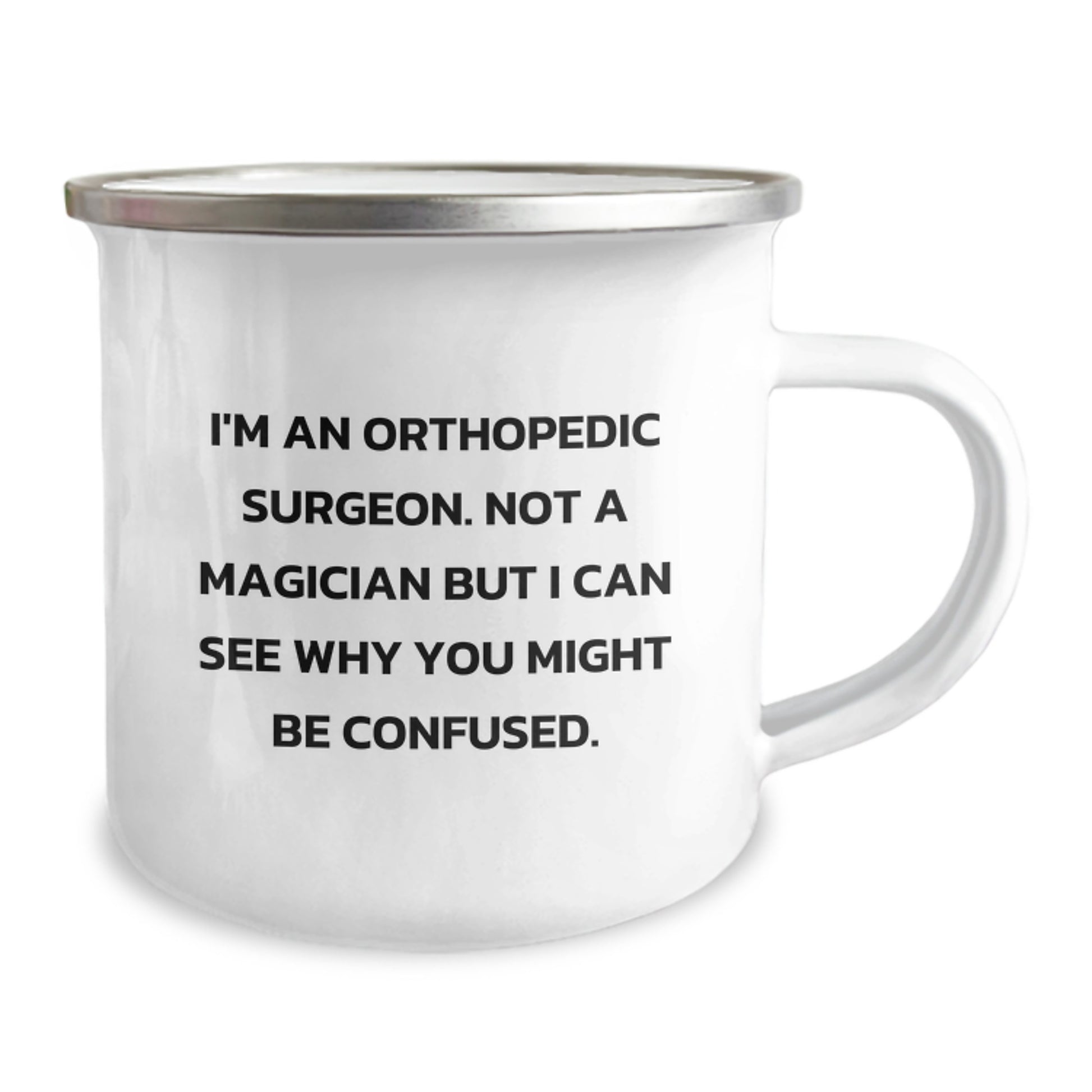 Funny Orthopedic Surgeon Gifts for Men, Personalized Camping Mug for Graduation Unique Gifts from Friends, Family or Coworkers - I'm Not a Magician - Image 2