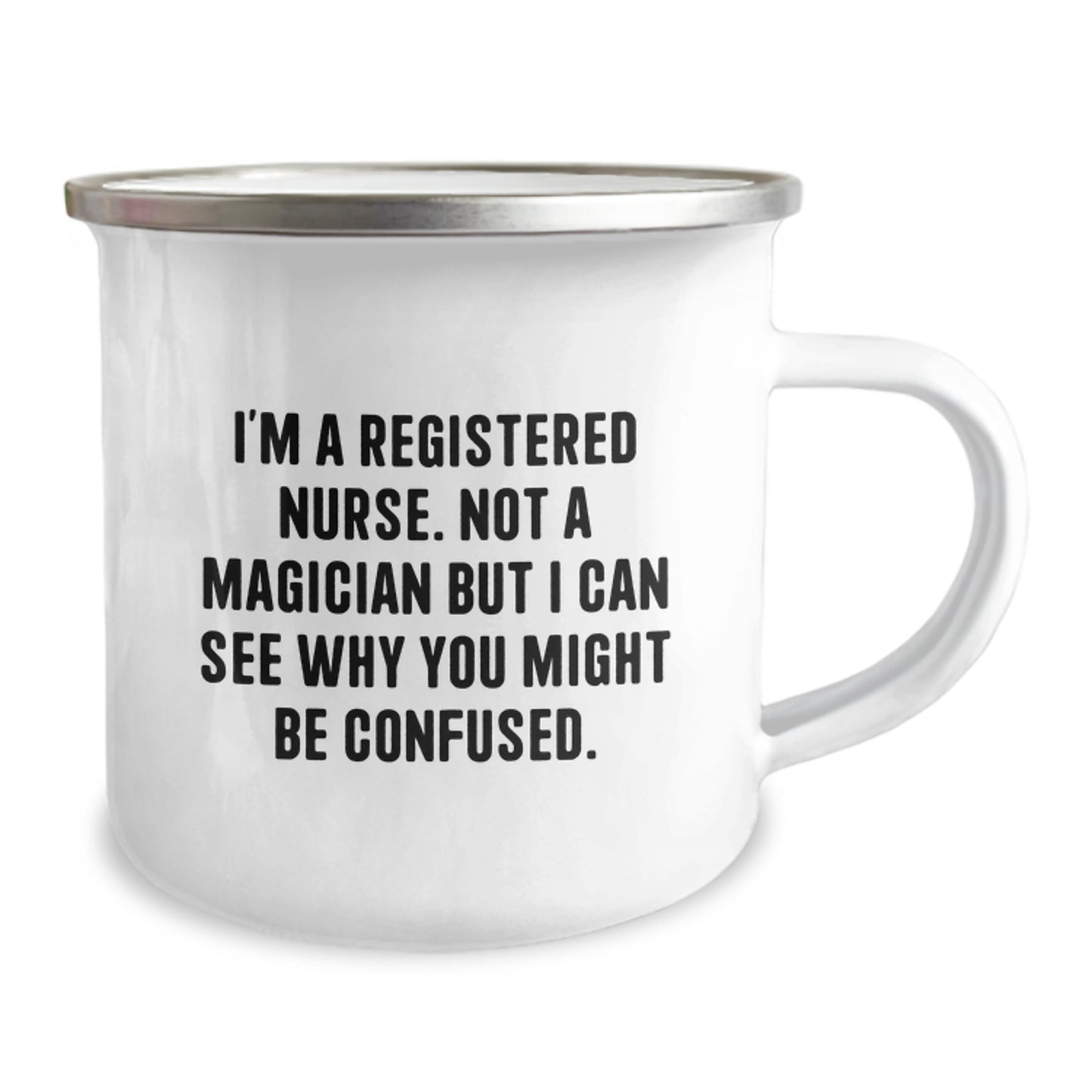 Registered Nurse Camping Mug Keepsake Birthday Gift for Him Premium 12oz - Image 2