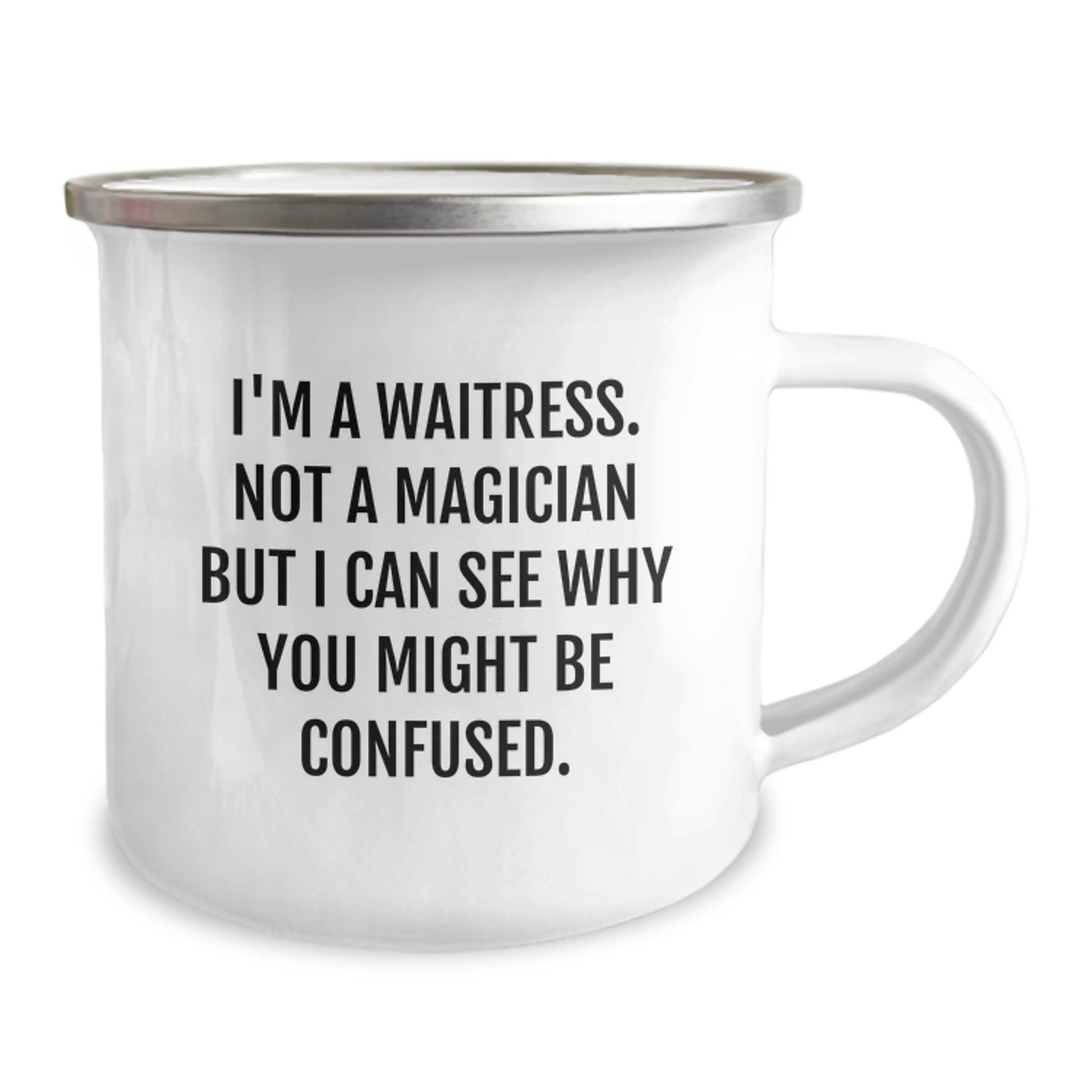 Funny Waitress Gifts for Friends, Valentine's Unique Gifts from Men, Women to Waitress, Camping Mug - Image 2