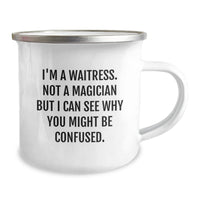 Load image into Gallery viewer, Funny Waitress Gifts for Friends, Valentine's Unique Gifts from Men, Women to Waitress, Camping Mug - Image 2
