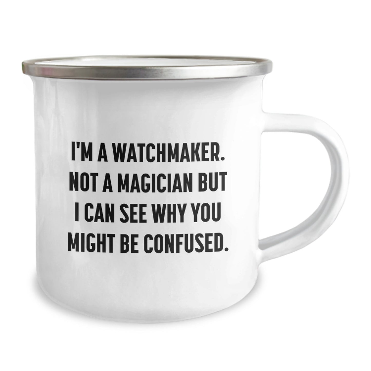 Watchmaker Keepsake Camping Mug for Him Birthday Gift Stainless Steel - Image 2