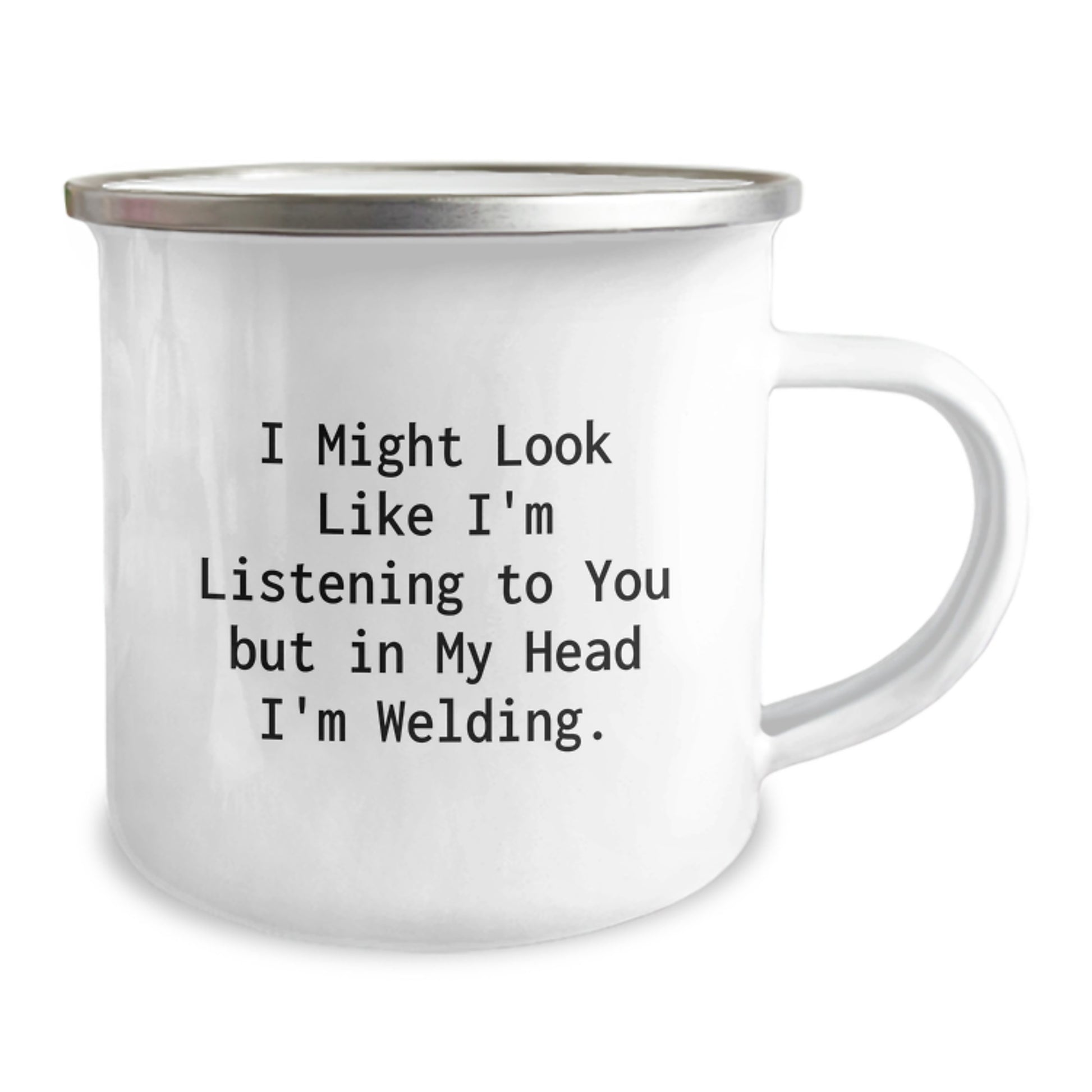 Welding Keepsake Camping Mug for Him Birthday Gift with Enamel Finish - Image 2