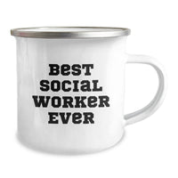 Load image into Gallery viewer, Social Worker Funny Camping Mug, Gifts from Friends for Best Social Worker Ever, Valentine's Unique Gift Ideas - Image 2
