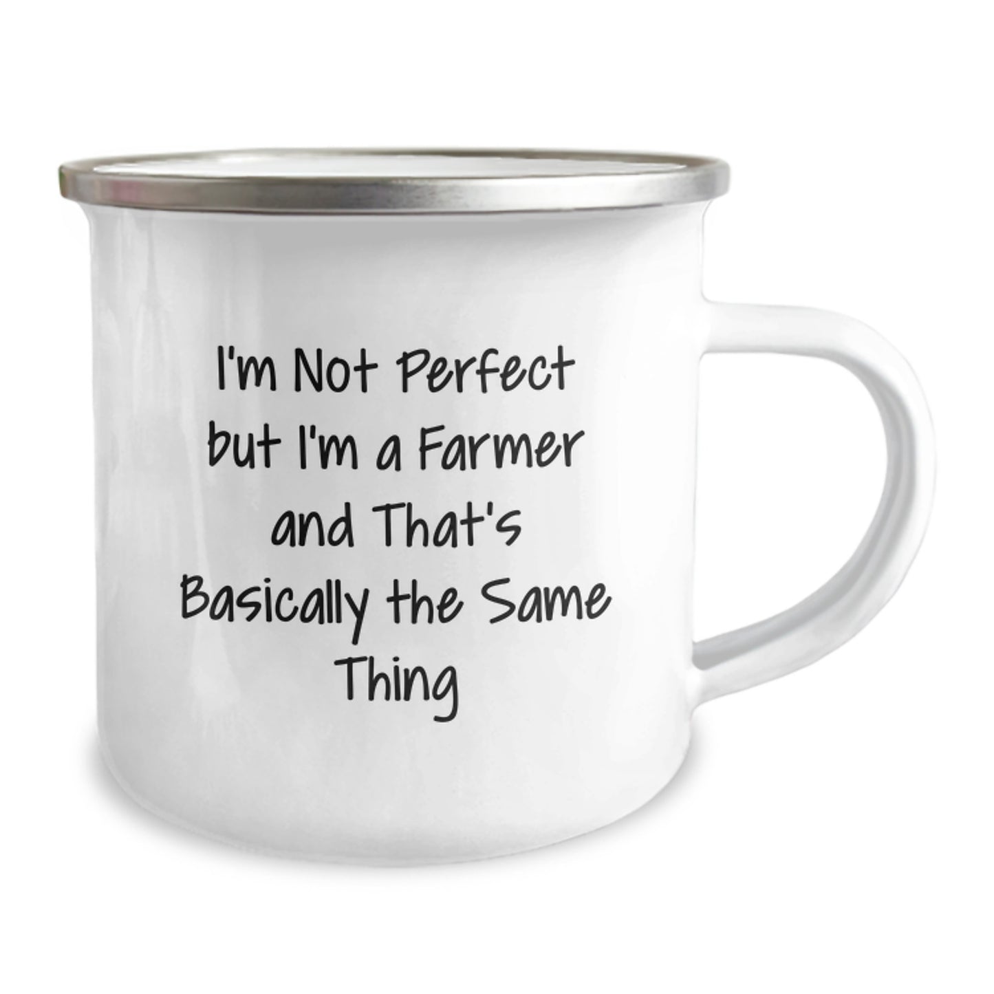 Farmer Keepsake Birthday Gift Camping Mug for Him – I'm Not Perfect But - Image 2