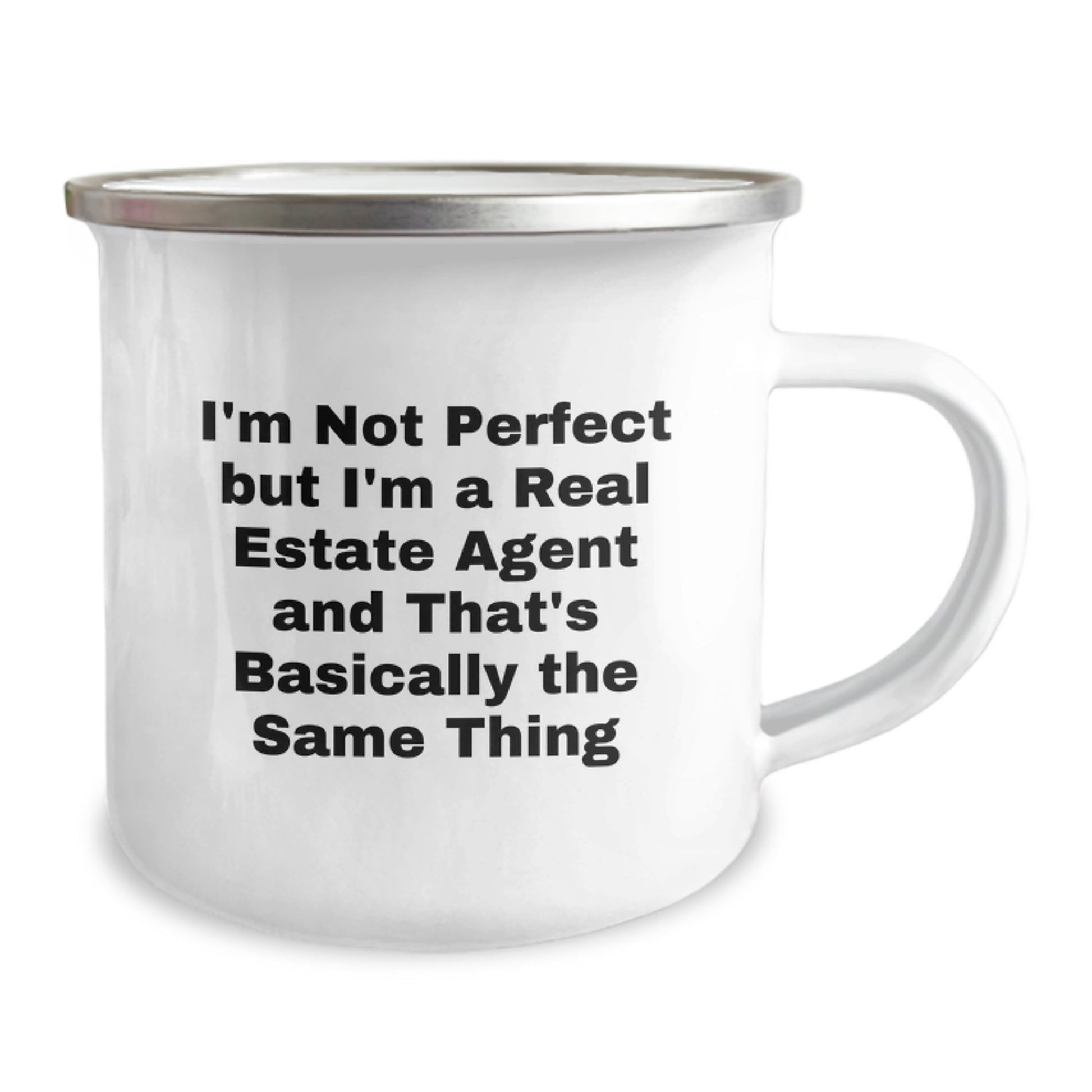 Quirky Real Estate Agent Camping Mug for Friends Birthday Gift - Image 2