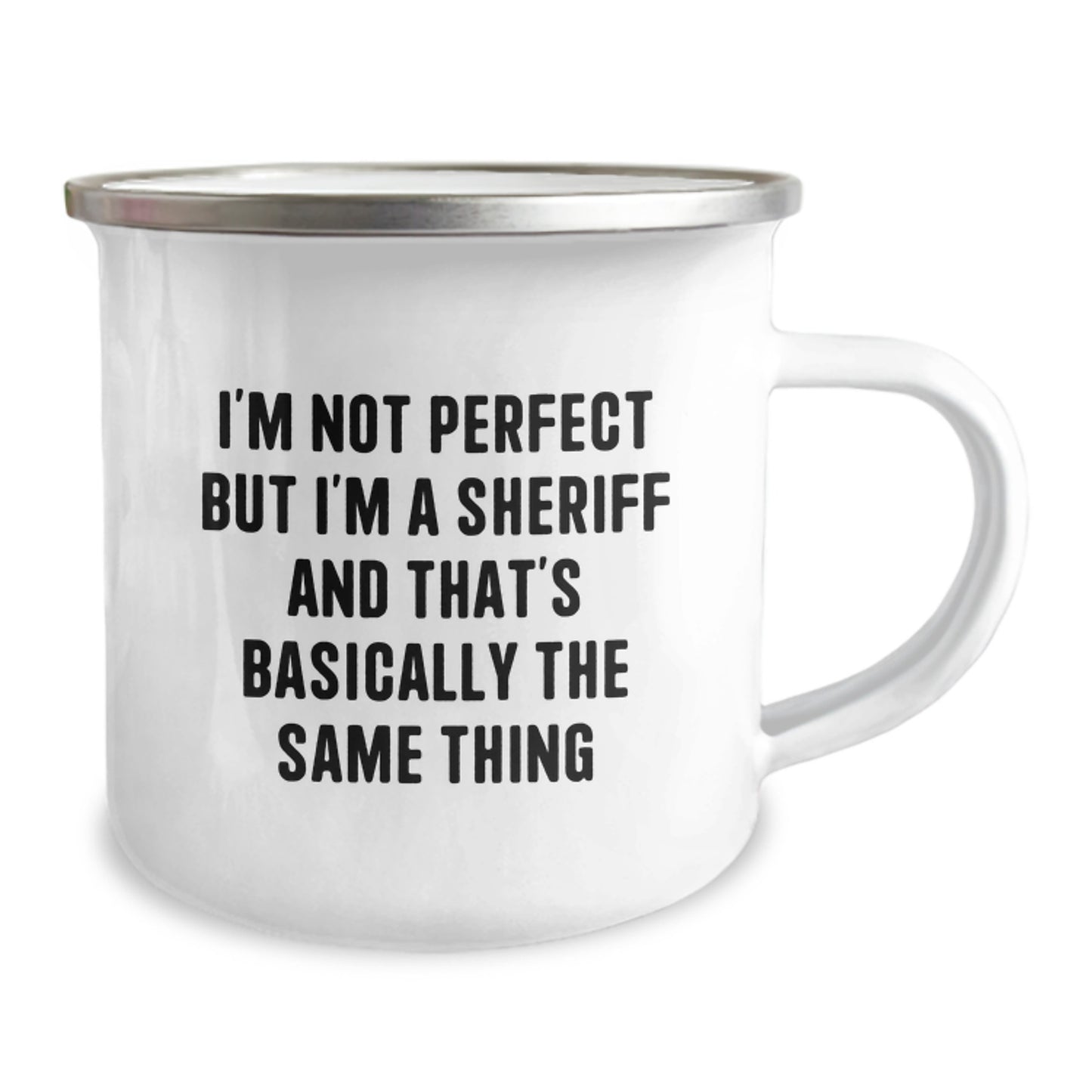 Sheriff Keepsake Camping Mug for Him Birthday Gift With Enamel Finish - Image 2
