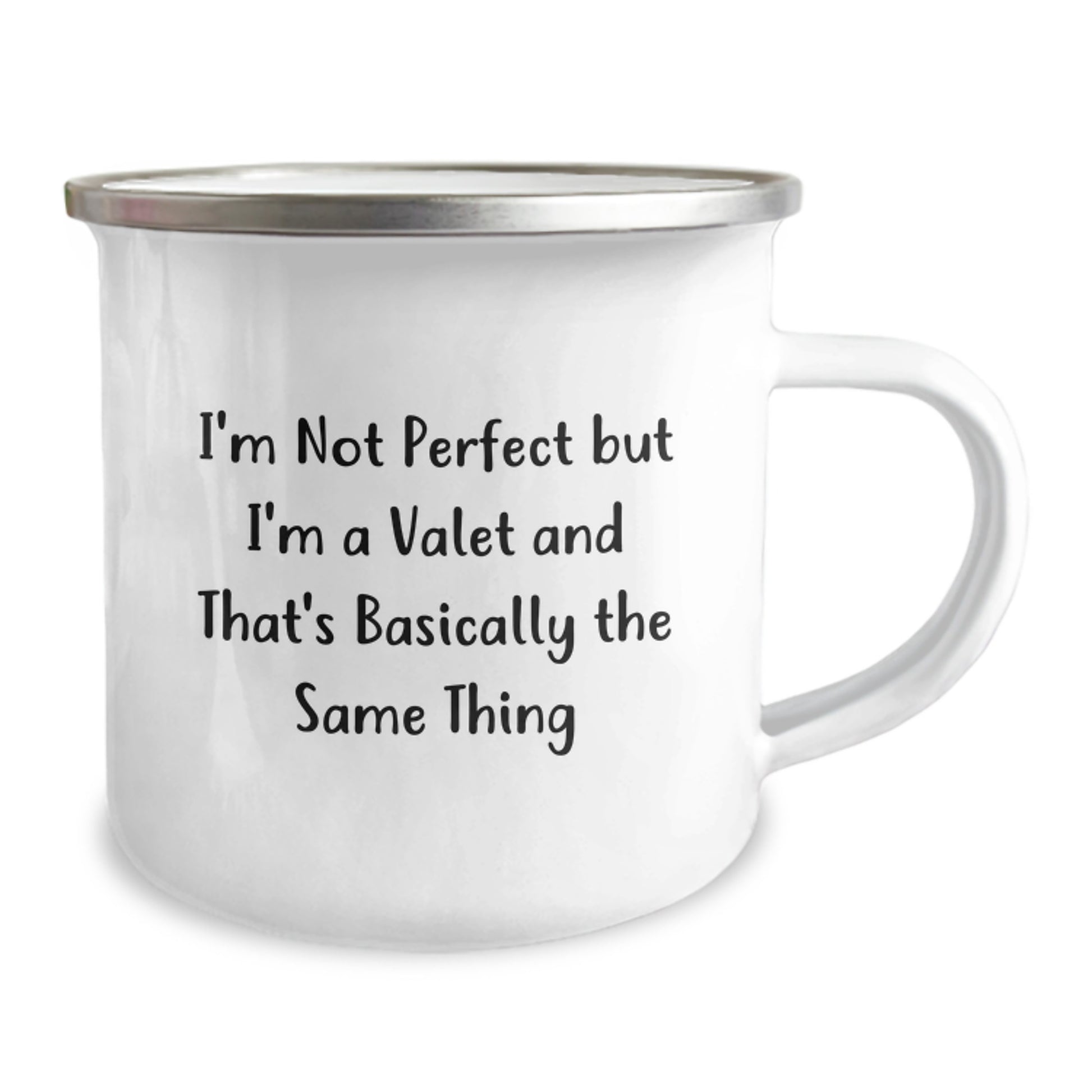 Birthday Gift for Her Valet Camping Mug Present – I'm Not Perfect Quote - Image 2