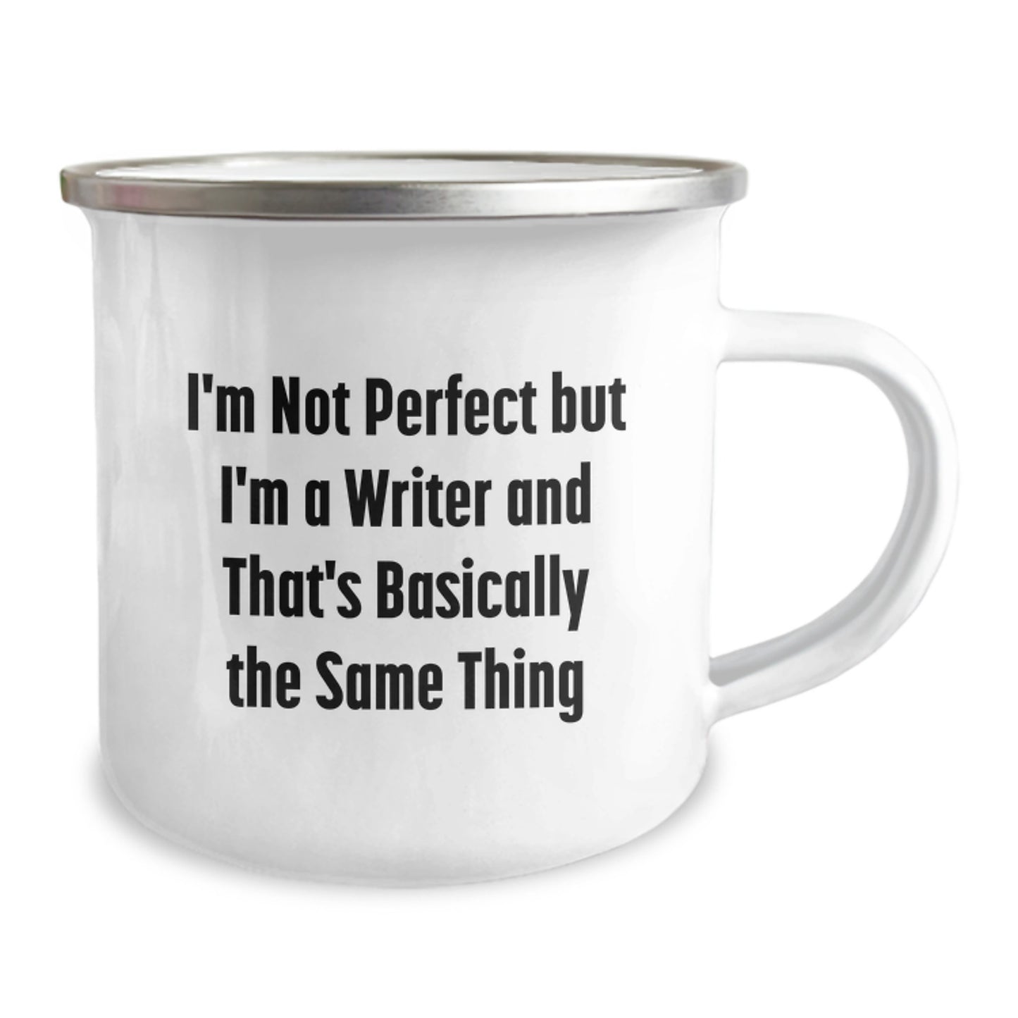 Writer Keepsake Camping Mug for Him Birthday Gift with Enamel Finish - Image 2