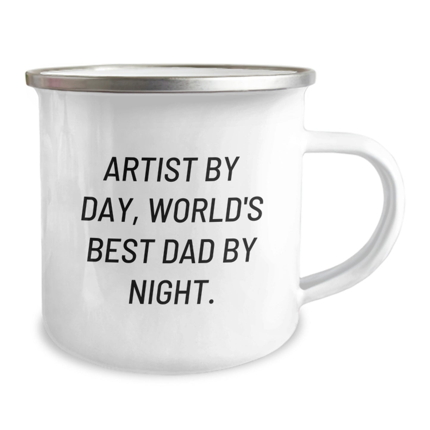 Birthday Gift Artist By Day, World's Best Dad Camping Mug for Her - Image 2