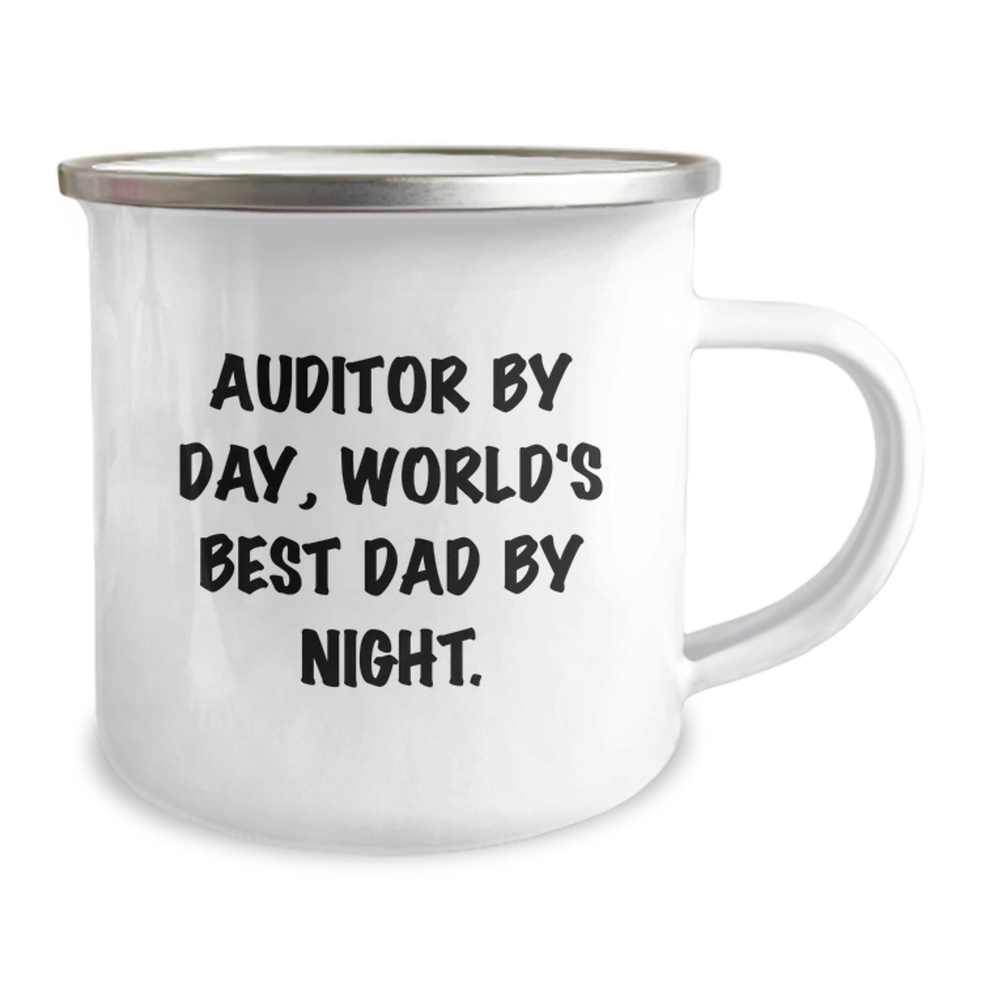 Auditor By Day, Best Dad By Night Camping Mug for Him Birthday Gift - Image 2