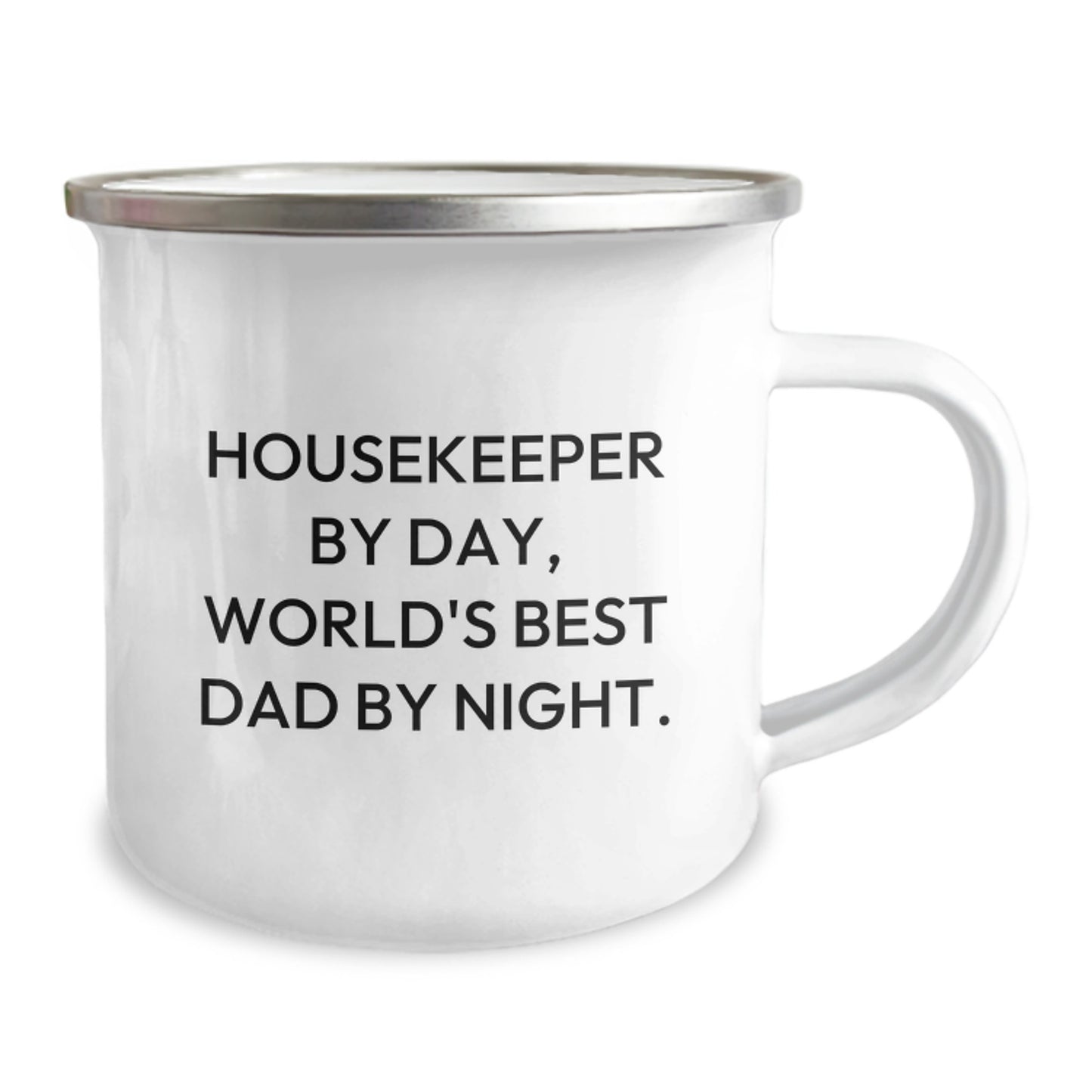 Birthday Gift Camping Mug for Her Present – Housekeeper By Day, World's - Image 2