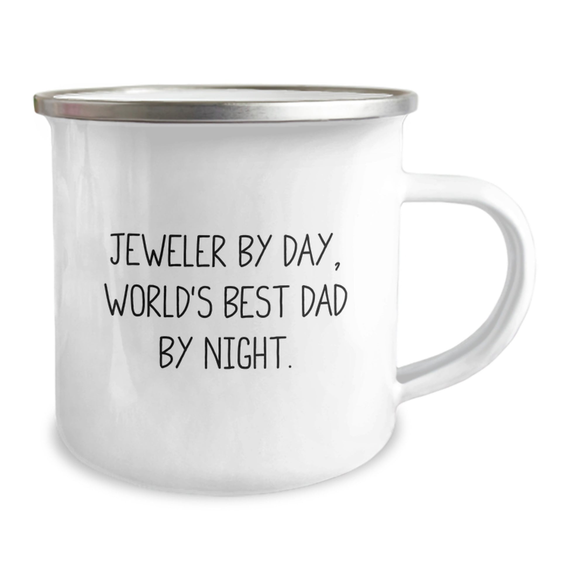 For Him Keepsake Camping Mug – Jeweler By Day, Dad By Night Bday Gift - Image 2