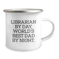 Load image into Gallery viewer, Librarian Gifts by Day, Camping Mug Fun by Night - Unique Birthday Unique Gifts from Dad, for Librarian - Image 2
