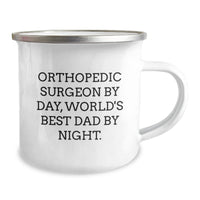 Load image into Gallery viewer, Orthopedic Surgeon Gifts, Funny Camping Mug for Birthday, 'Orthopedic Surgeon By Day, World's Best Dad By Night.' - Gifts from Men to Orthopedic Surgeon - Image 2
