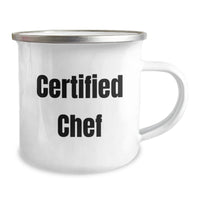 Load image into Gallery viewer, Funny Chef Gifts from Friends to Men Christmas Unique Presents with Camping Mug Quote - Certified Chef - Image 2
