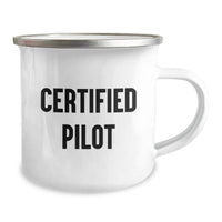 Load image into Gallery viewer, Pilot Gifts from Friends - Funny 'Flying High' Camping Mug for Men, Unique Christmas Unique Gifts for Husband, Sweetheart, or Pilot Friend - Image 2
