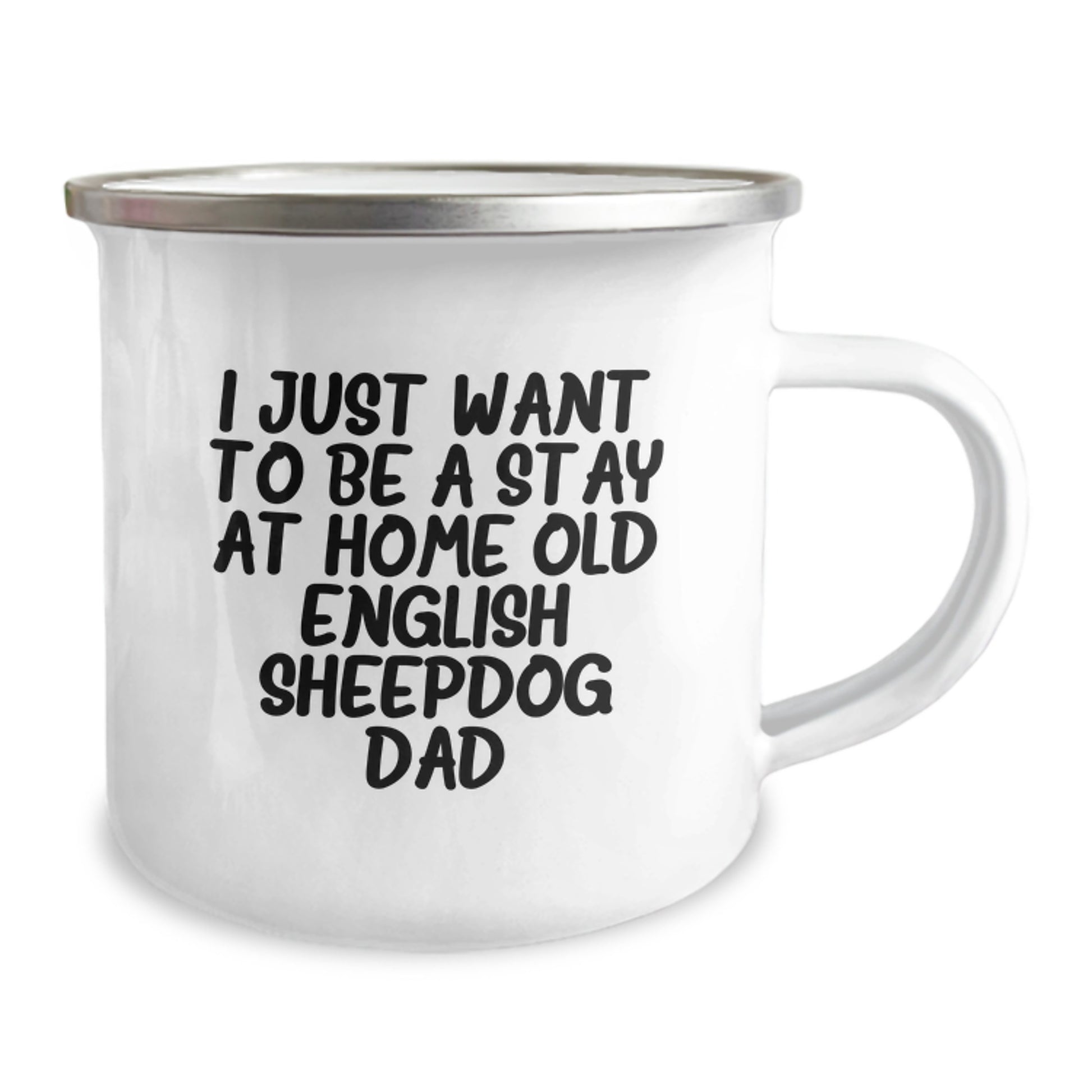 Old English Sheepdog Dad Funny Camping Mug Gifts from Family and Friends for Birthday Unique Occasion - Image 2