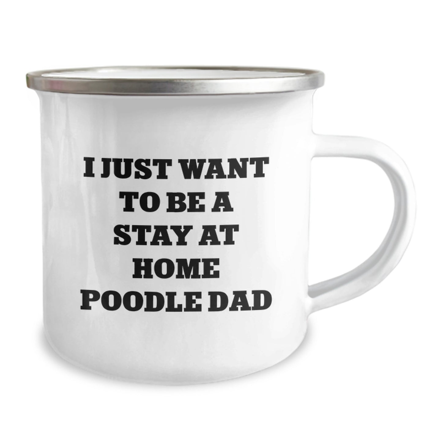 Poodle Dog Funny Camping Mug Gifts for Stay At Home Dad on Birthday - Funny Poodle Dad Quote, Gifts from Friends to Family - Image 2
