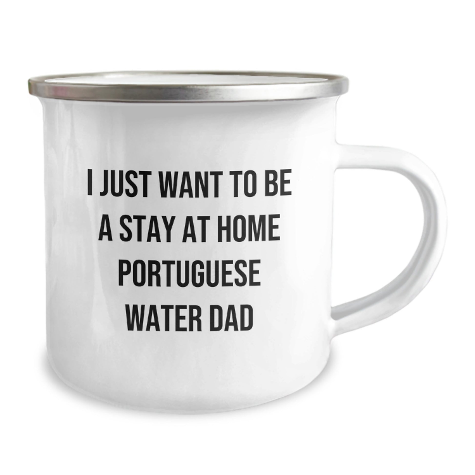 Funny Portuguese Water Dog Camping Mug Gifts for Men from Family - I Just Want To Be A Stay At Home Dad - Image 2