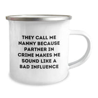 Load image into Gallery viewer, Gifts from Friends and Family for a Super Nanny - Funny Nanny Partner in Crime Camping Mug, Christmas Unique Gift for Women, Men, Coworkers, and Family - Image 2
