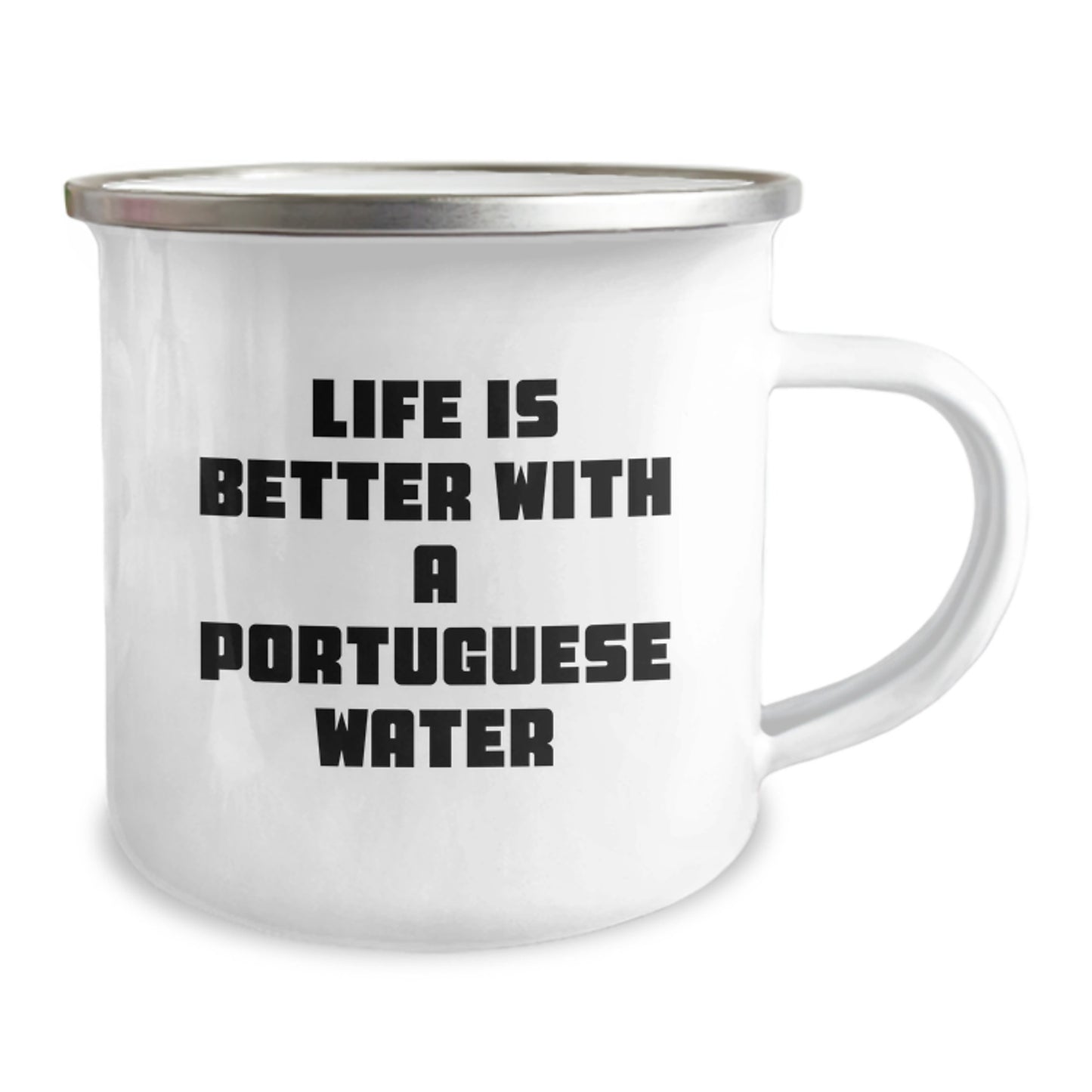 Portuguese Water Dog Lovers Gifts from Family - Funny Camping Mug for Graduation - Life Is Better With A Portuguese Water - 12 oz Stainless Steel - Image 2