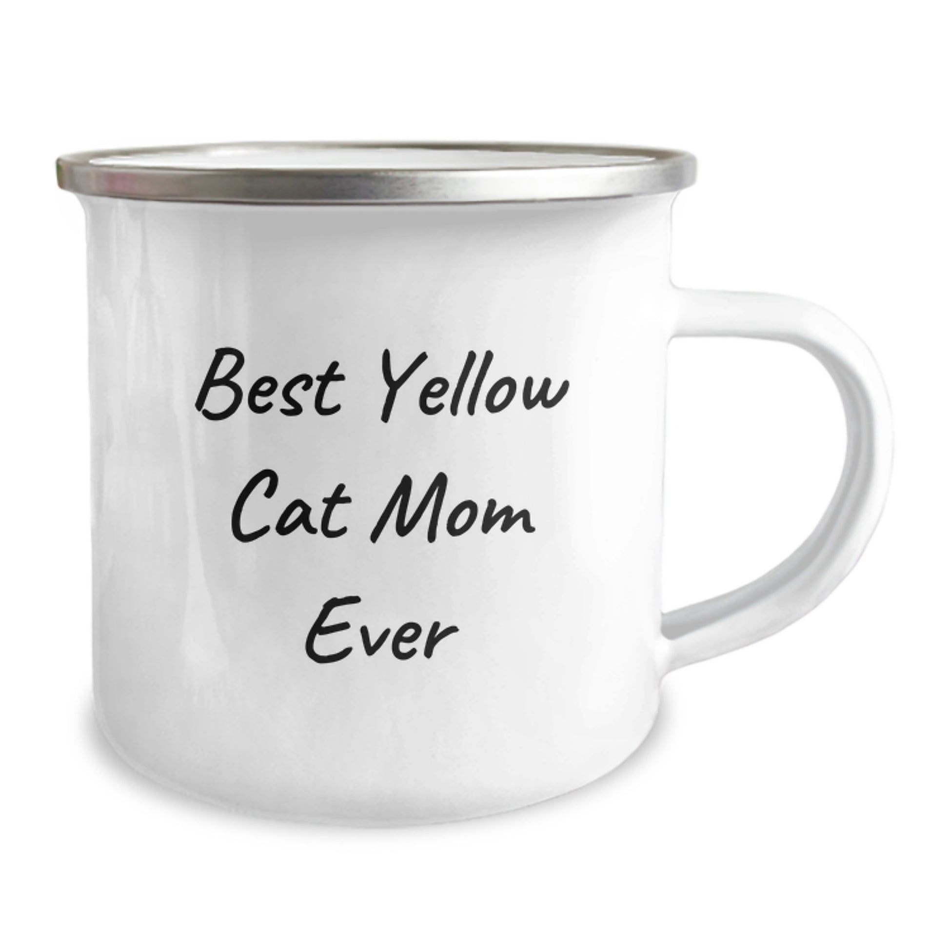 Funny Yellow Cat Mom Ever Camping Mug Gifts from Family for Yellow Cat Lovers on Birthday - Image 2