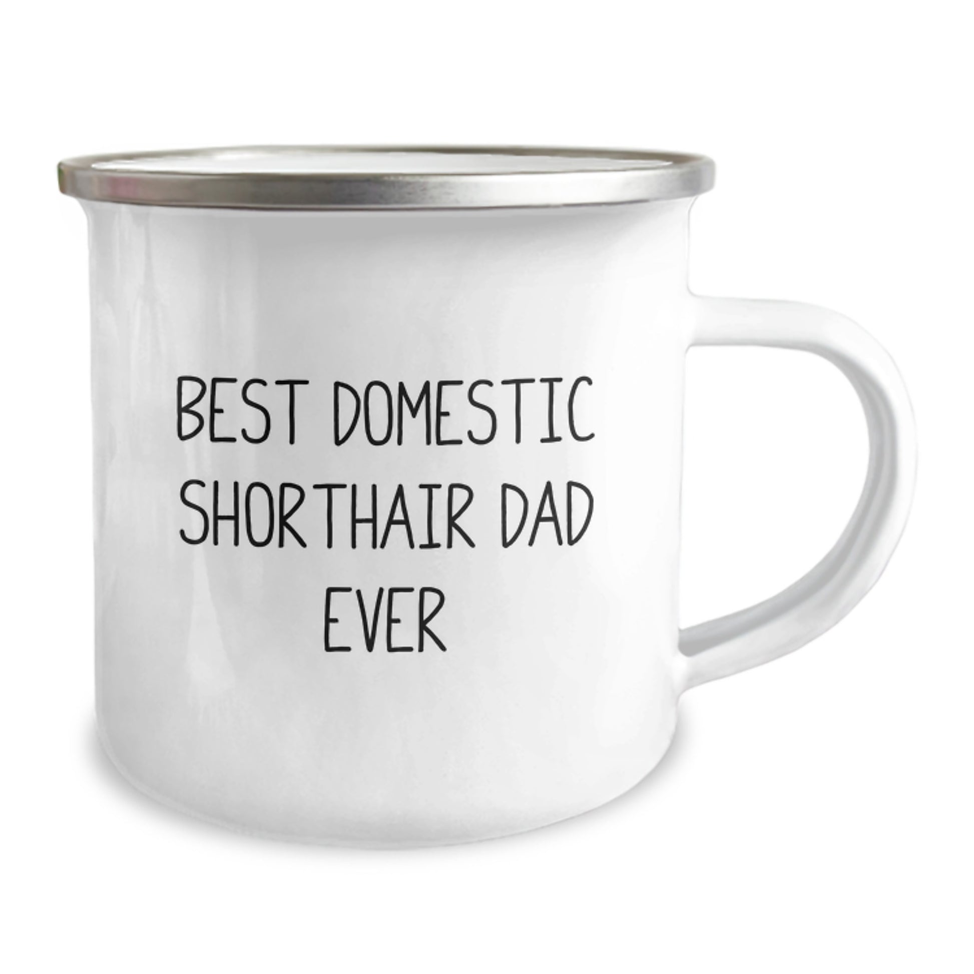 Funny Domestic Shorthair Cat Gifts from Men - Best Dad Ever Camping Mug for Birthday Unique Presents - Image 2