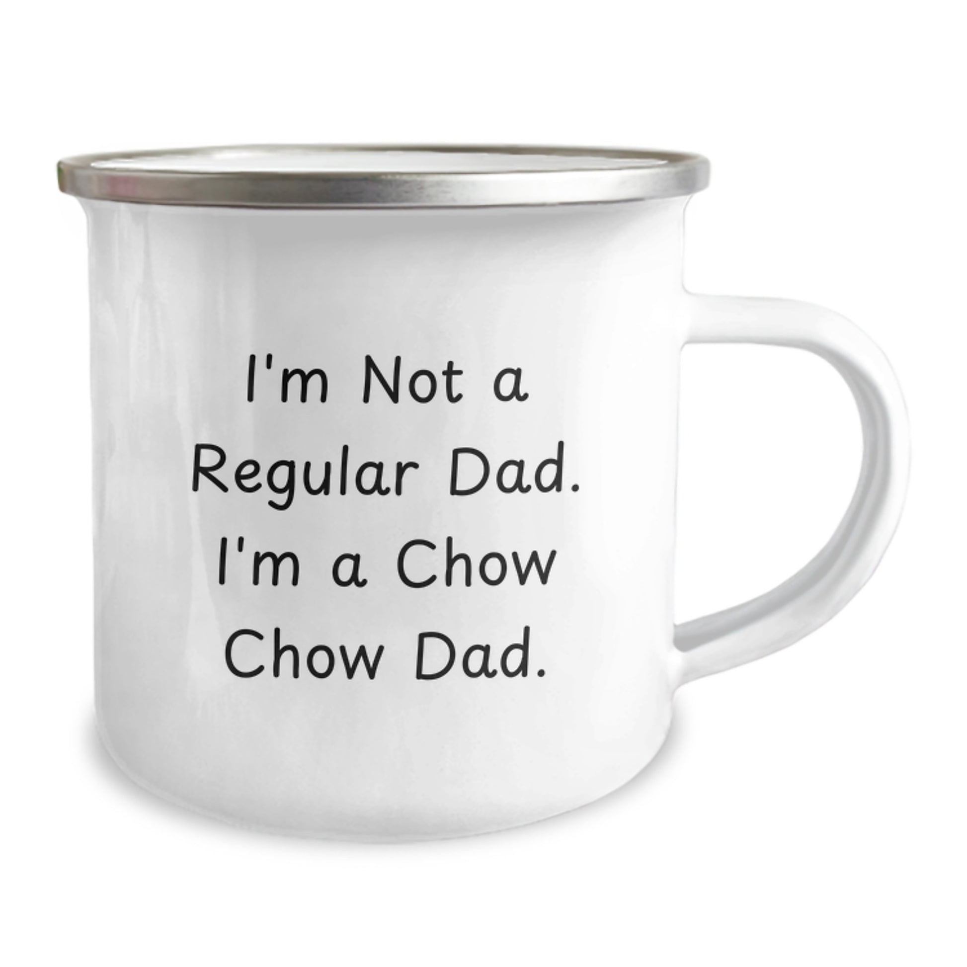 Funny Chow Chow Dog Gifts from Dad for Chow Chow Dog Lovers, Perfect Camping Mug for Graduation Unique Gifts, 12 oz Stainless Steel Enamel Finish - Image 2