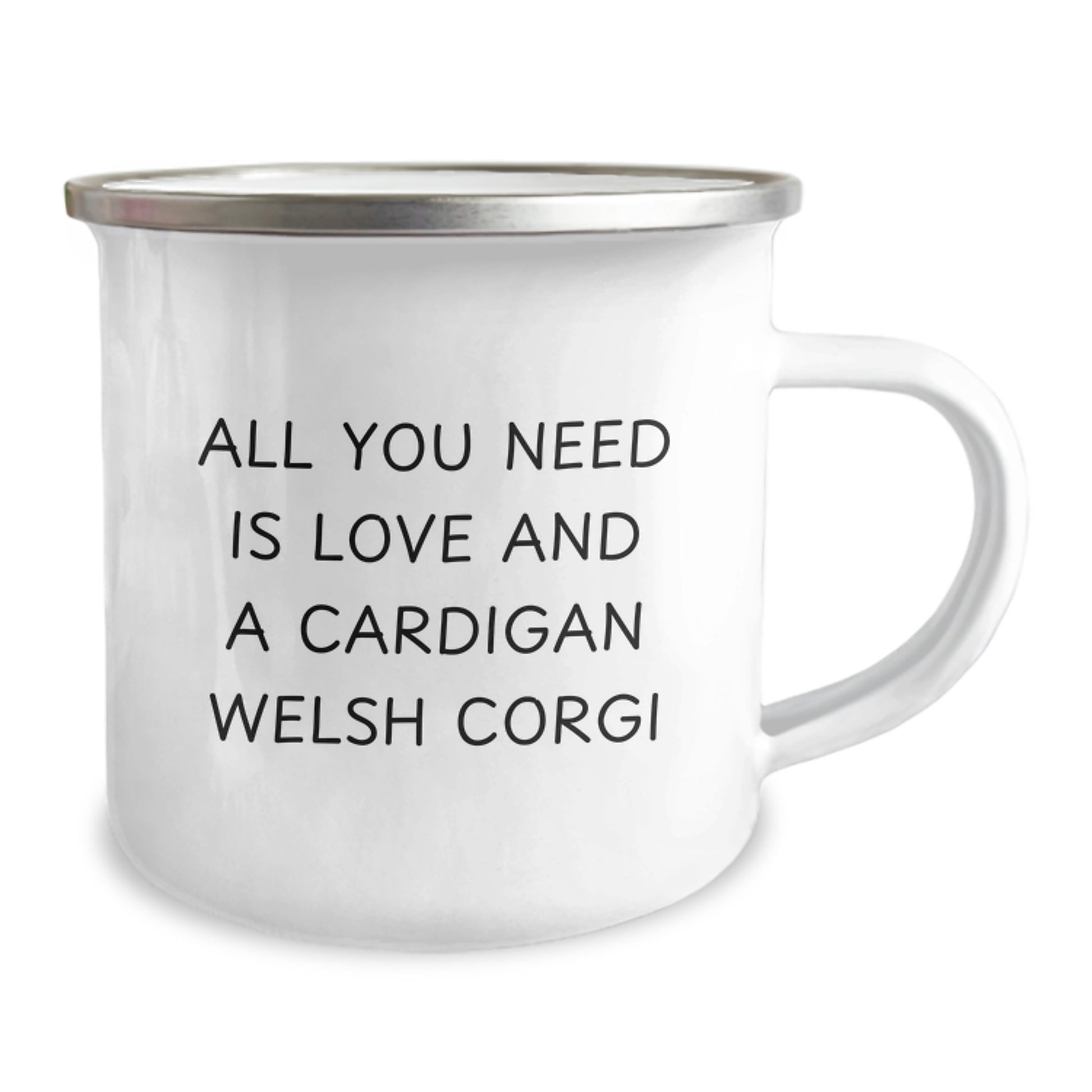 Funny Cardigan Welsh Corgi Dog Lover Gifts from Friends for Graduation Unique Gifts, Camping Mug - 'All You Need Is Love And A Cardigan Welsh Corgi' - Image 2