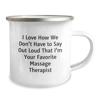 Load image into Gallery viewer, Funny Massage Therapist Gifts from Women, Camping Mug for Massage Therapist with Christmas Cheer - &#39;Love the Unspoken Favorite&#39; Quote, Unique Christmas Unique Gifts - Image 2
