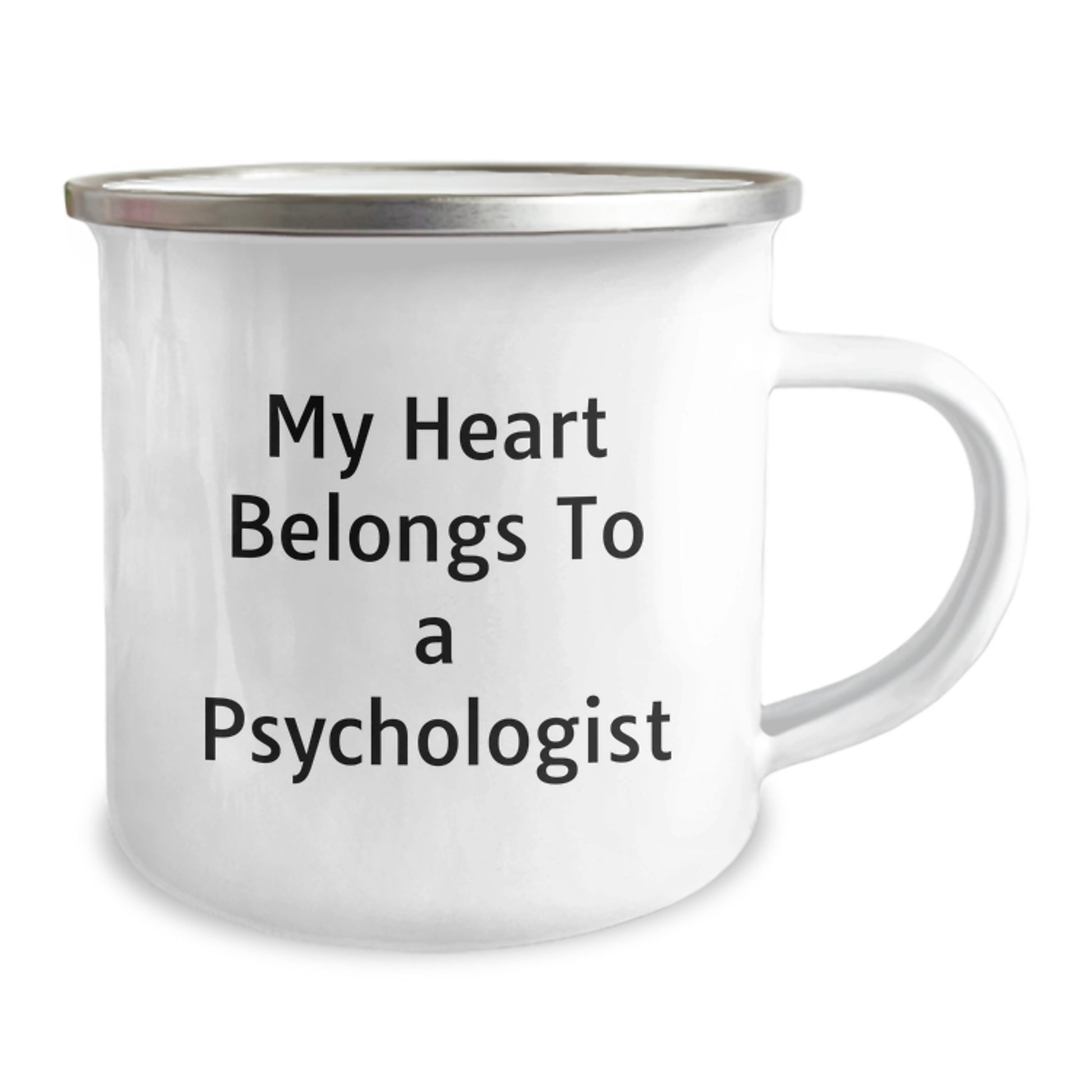 Funny Psychologist Gifts from Friends - My Heart Belongs To A Psychologist Camping Mug Birthday Unique Gifts for Men - Image 2