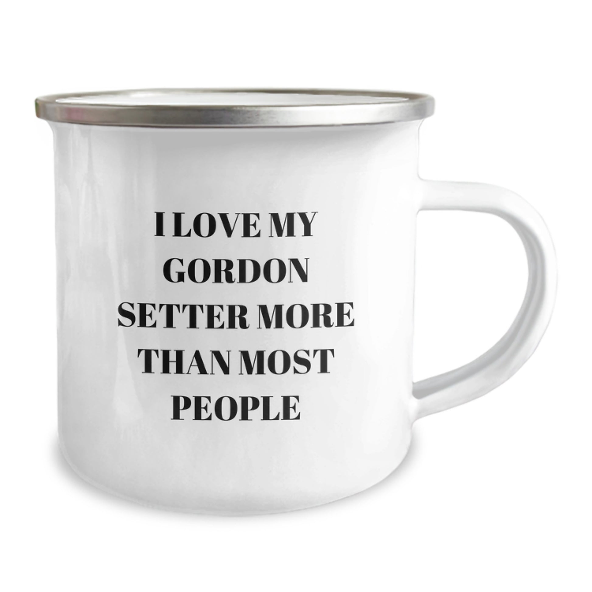 Gordon Setter Dog Camping Mug, Funny Birthday Unique Gifts for Him from Friends, 12 oz Stainless Steel with Enamel Finish - Image 2