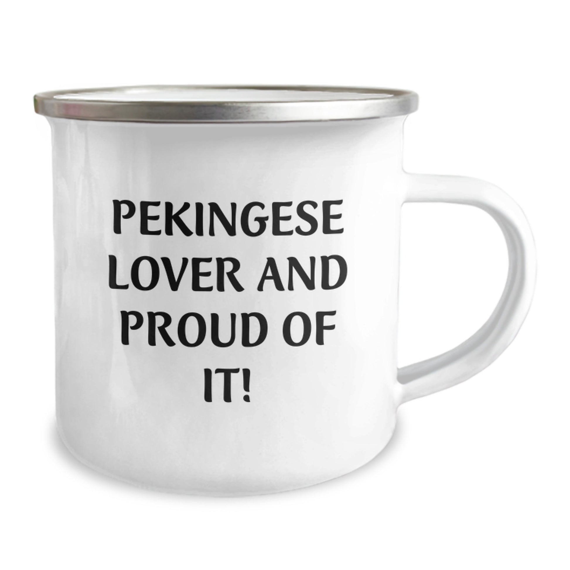 Pekingese Dog Lover Gifts from Family, Unique Birthday Presents for Pekingese Dog Owners, Funny Camping Mug - 'Pekingese Lover And Proud Of It!' - Image 2