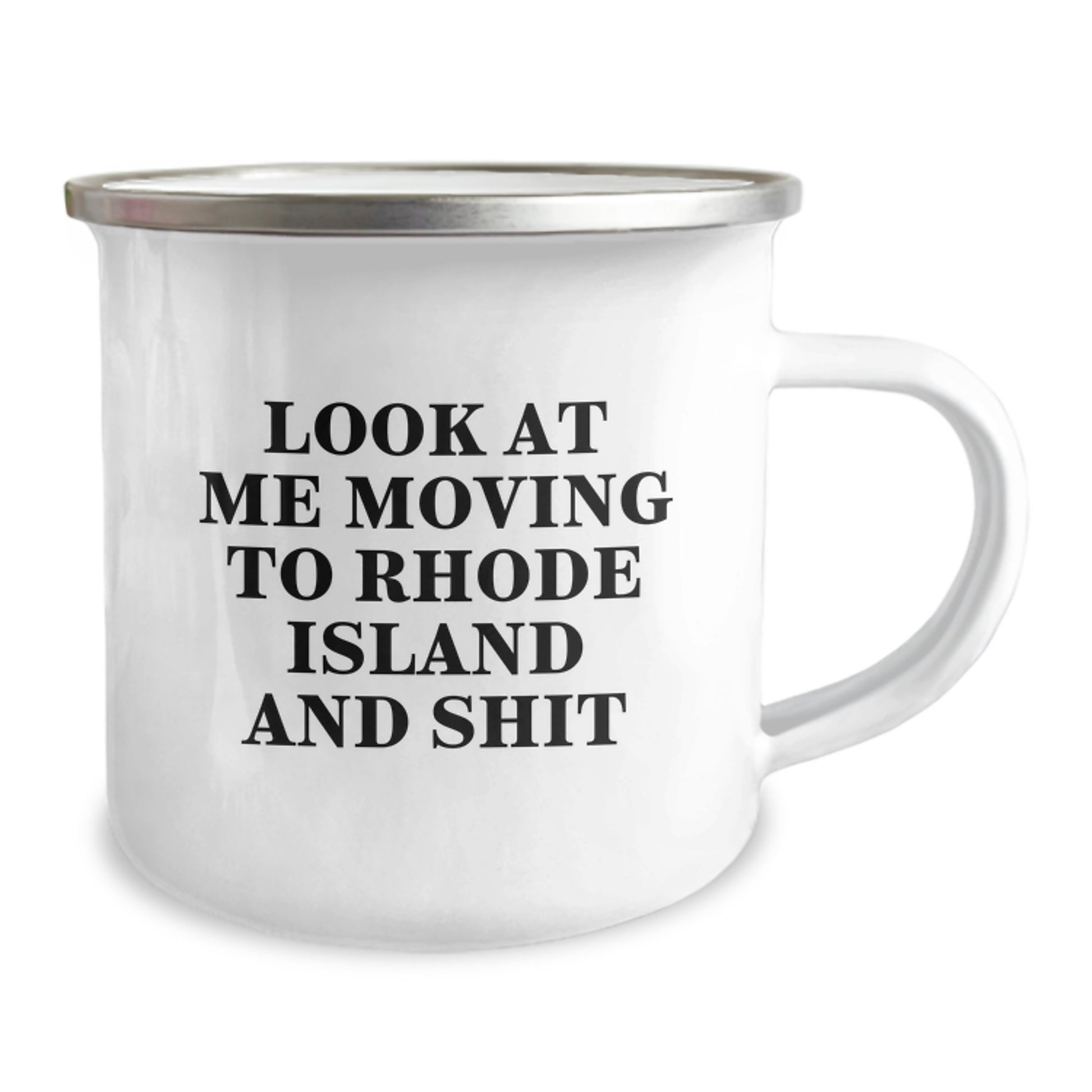 Rhode Island Mugs for Birthday, Funny Quote 'Look At Me Moving To Rhode Island And Shit', Gifts from Friends, Family, or Coworkers to Rhode Island Men, Women, or Lovers - Image 2