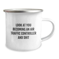 Load image into Gallery viewer, Air Traffic Controller Gifts, Funny Quote Camping Mug for Men, Women, or Friends, Graduation Unique Gifts from Family, Coworkers, or Friends - Image 2
