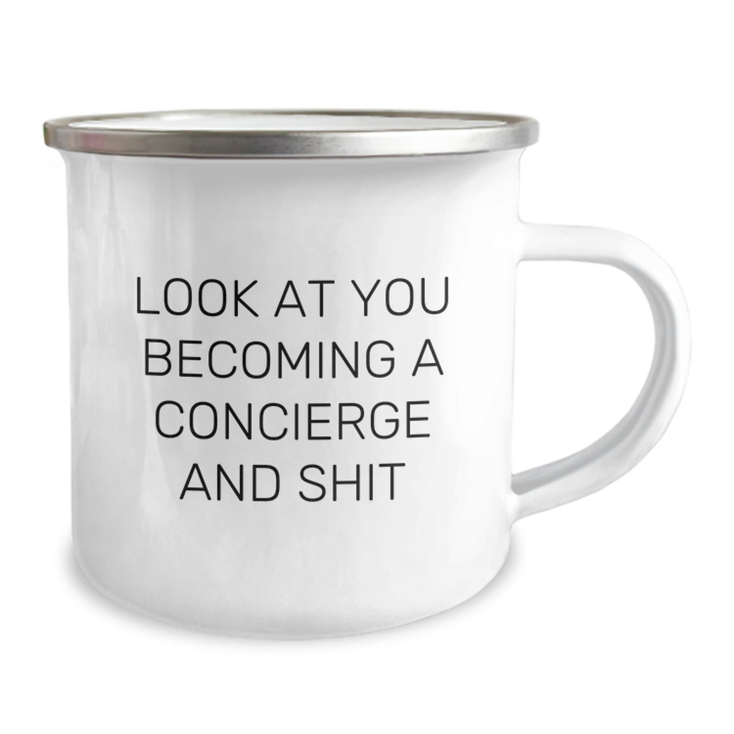 Funny Concierge Gifts for Men - Camping Mug 'Look At You Becoming A Concierge And Shit', Unique Graduation Gifts from Friends to Family - Image 2