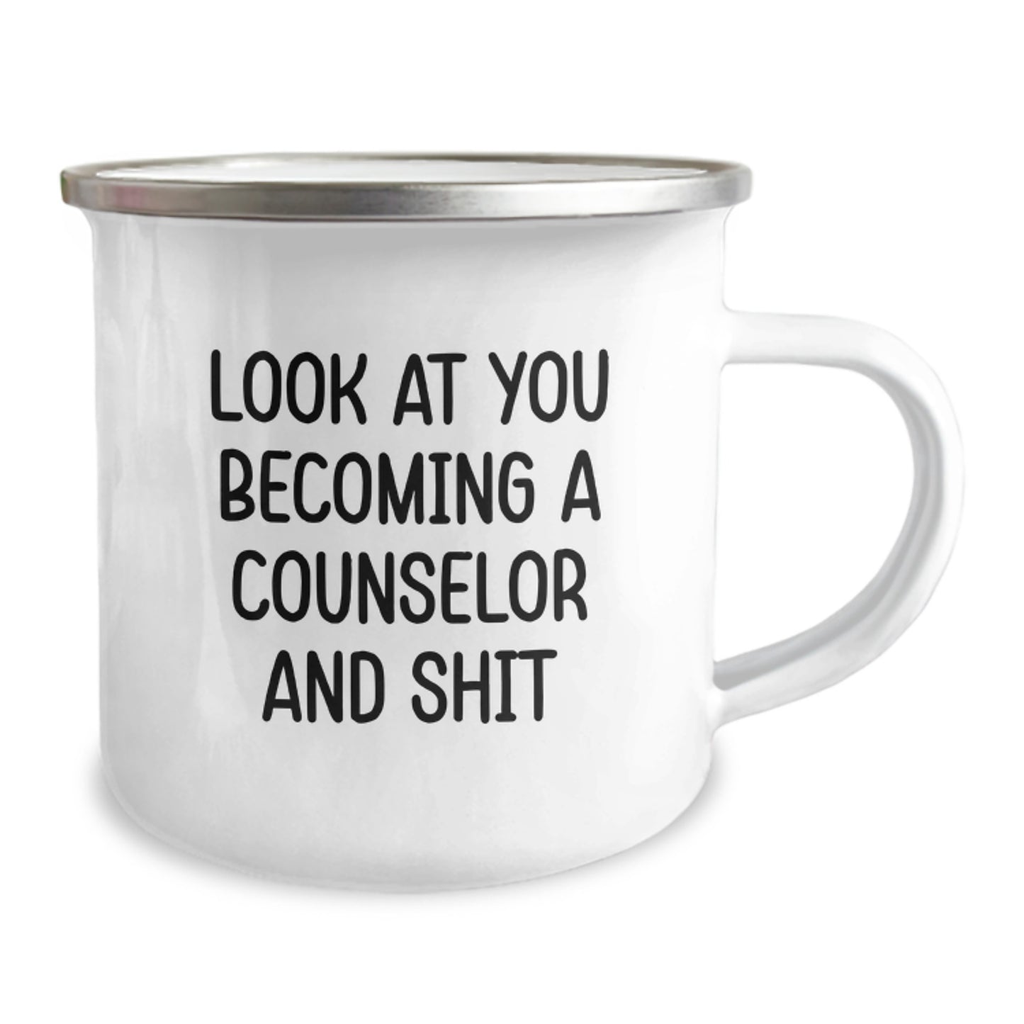 Funny Counselor Gifts for Graduation, Look At You Becoming A Counselor And Shit, Camping Mug from Friends to Coworkers - Image 2