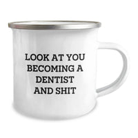 Load image into Gallery viewer, Gifts from Friends to Becoming Dentist with Funny Quote, Camping Mug for Graduation - Image 2
